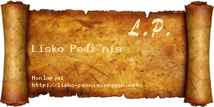 Lisko Peónia névjegykártya